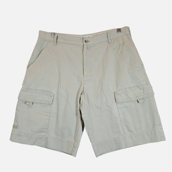 Columbia Mens Beige Cargo Shorts Size 36/11 Cotton Outdoor Casual Work Gorpcore - Picture 1 of 14